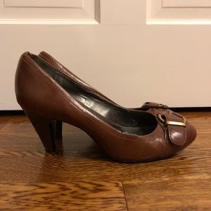 Alfani Step n Flex Brown Buckle Heels